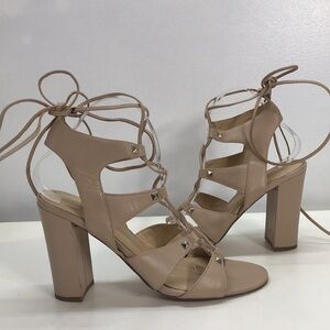 Ivanka Trump Lace-up Strappy Sandals with 4-inch Heel
